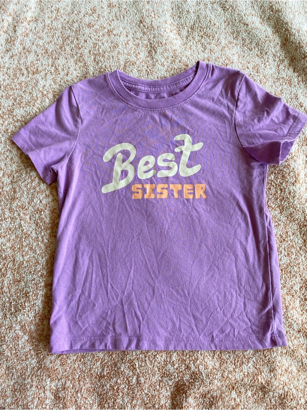 Cat & Jack girls Best Sister Purple T-Shirt